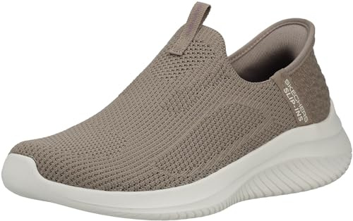 Skechers Chaussures à Enfiler Go Walk 4 Propel pour Femme, Bordure en Tricot Taupe, 38.5 EU