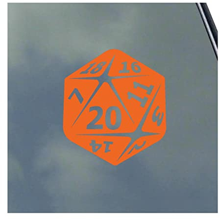 20-Sided Dice Vinyl Sticker Decal Roleplaying Game Role Play RPG Pen and Paper