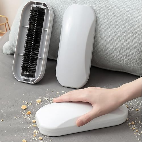 FILFEEL Balayeuse à Miettes Portable Réutilisable, Collecteur de Débris de Cheveux Doux à la Maison, Brosse à Charpie à Main, Balayeuse à Miettes de Table pour Drap de Lit, Vêtements,