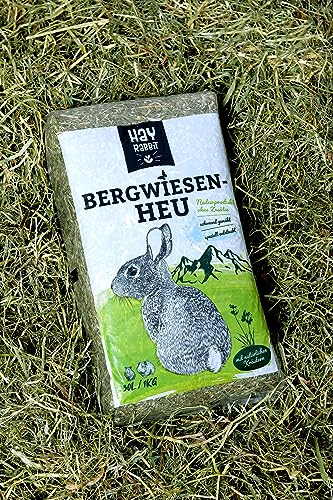 Hayrabbit - Bergwiesenheu 1kg - Heu Aus Deutschen Gründlandregionen - Abgepackt In 1kg Beuteln