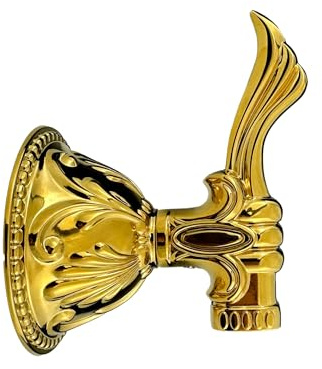 Belle Arti Handtuchhaken Handtuchhalter Wandhaken Garderobenhaken Bademantelhaken 1-fach Haken aus Messing für Bad, Küche, WC - gold poliert, rostfrei - Serie Esclusivo