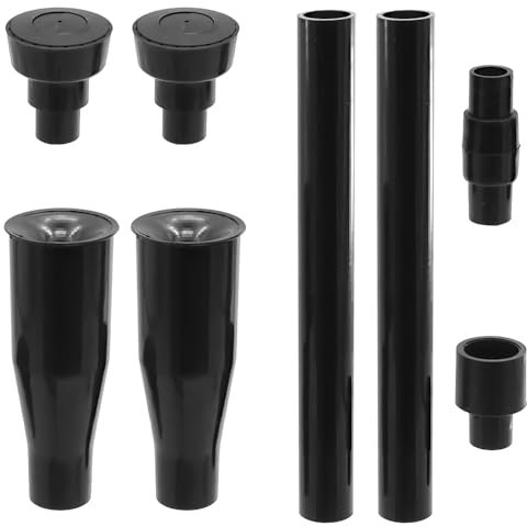 CENPEK Kit ugelli Pompa per Stagno da 8 Pezzi Kit Testa ugello per Fontana da Giardino in plastica Set Testa a Cascata Kit Testa ugello Piccola Fontana (Nero)