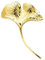 Unimooie Ginkgo Blatt Brosche für Damen Frauen Minimal Gestaltete Ginkgoblätter Brosche Geschenk Schal Mantel Brosche