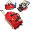 Professioneller Erste-Hilfe-Rucksack, große Kapazität medizinische Trolley Tasche mit Rädern, tragbare taktische medizinische Tasche, für Camping Wandern Kindertagesstätte im Freien(Red)