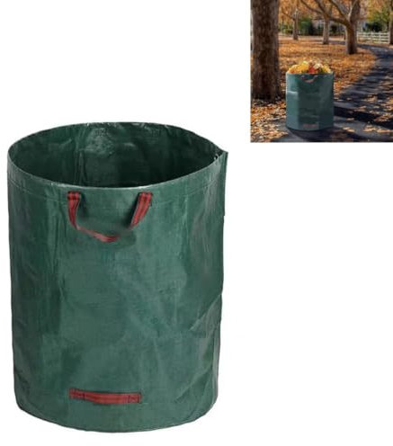 Sacs à déchets de jardin réutilisables, avec 4 poignées, conteneur autonome, sacs à déchets de jardin, sacs à déchets de jardin, sacs à déchets extérieurs, feuilles, herbe coupée (50 L, 45 x 32 cm)