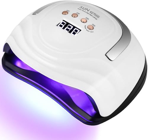 UV LED Lampe für Nägel, UIHOL 380W 81LEDs Gelnägel Nagellampe Professionelle Schnell Nageltrockner mit 4 Timer, LCD Anzeige und Smart Sensor für Finger Zehennagel und für Alle Gel Nagellack, Shellac