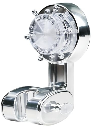Soporte Alcachofa Ducha a Ventosa, Soporte Ducha Ajustable sin Taladro, Fácil Instalación, Soportes para Cabezal de Ducha, Plata