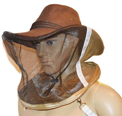Cappello protettivo per apicoltori di api con viso in rete HD, materiale in tessuto traspirante, cinghie regolabili per apicoltori, giardinieri e attività agricole all'aperto