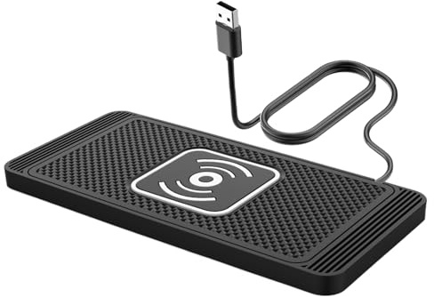 Wireless Car Charger - Auto Phone Charging Pad, 39 Inch Cable, Fast Wireless Adapter, Travel Truck Road Trip, Compact Mount Holder | Cordless Cellphone Chargers For Vehicle Commuting