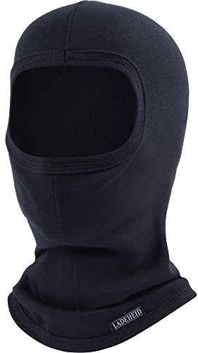 Ladeheid Motorrad Ski Snowboard Maske Sturmhaube Silverplus Thermoaktiv LA-127, Schwarz, X-Large / XX-Large