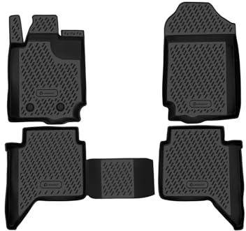 Element 3D Gummimatten Set passend für Ford Ranger | Mk3 | 4 Türen | 2011-2024 | 100% passgenaue Auto Fußmatten, robuste Universal Fußmatte Auto, Gummimatten Auto, Auto Fussmatten Gummi