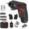 Werktough 4V Cordless Rechargeable Screwdriver,Max 10Nm Electric Power Screwdriver Set with Cutting Head for Plastic/Fabric/PVC/Cardboard, 1500mAh Fast USB-C Charging, 27 Bits