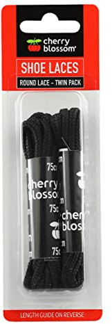 Cherry Blossom 75Cm Black Twin Laces