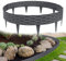 YARDIN Rasenkante Kunststoff Rattan Rund Beeteinfassung Beetumrandungen 10m Palisaden mit 10 Elemente á 100 cm (Anthrazit)