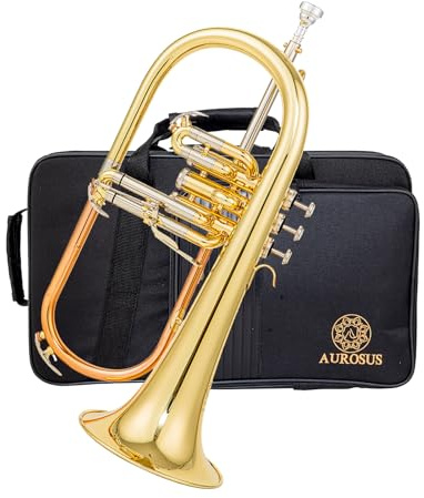 SFH-8336 flugelhorn with 3rd valve trigger rose brass leadpipe nickel silver outer slides yellow brass Bell Lacquer finish