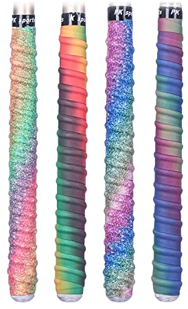 HASLED PUC Griff Griffband, 4 Stück Buntes Badminton Griffband, Tennis Griffband mit rutschfeste Saugfähige, Griffband für Tennisschläger, Badminton Schläger, Golfstange, Baseball
