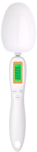 Mafiti Digital Measuring Spoon, Weighing Spoon Scale 500g / 0.1g High Precision with LCD Screen Display for Kitchen Gadgets Daily Meals and Pet/Dog/Cat Food Measuring Scoop