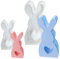 Foreverup Osterhase Silikonform, 2 Stück Ostern Kaninchen Silikonformen, 3D Kaninchen Gießform Ostern, Hasenform für Seife, Kerzen, Ostergeschenke, Dekoration