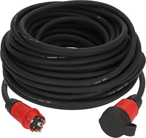 Brennenstuhl Professional förlängningssladd VN 2200 (25m kabel H07RN-F 3G2,5 i svart, byggplatsanvändning och permanent utomhusanvändning IP44, Made in Germany)