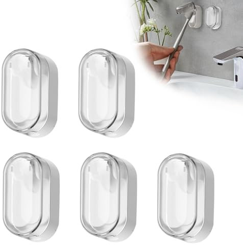 Toothbrush Holder Wall Mounted with Cover, 2024 Neue Toothbrush Head Covers Caps, Zahnbürsten-Hygieneschutz, Hängende Zahnbürsten Schutzkappe, für Alle Arten von Zahnbürsten (5, Weiß)