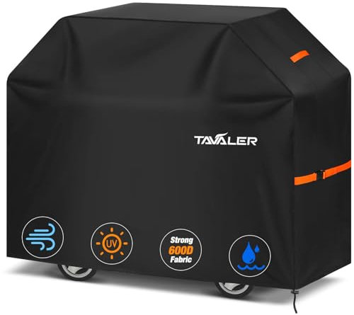 Tavaler Grillabdeckung Wetterfest-160x70x125 cm Grill Abdeckhaube 600D Oxford-Stoff Grillhaube Gasgrill Abdeckung Grill Schutzhülle für Weber, Enders, Char Broil Serie