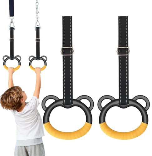 Anneaux de gymnastique pour avec barre de traction,anneaux pour avec barre de gymnastique - Équipement de fitness à domicile,Anneaux de gymnastique, équipement de Fitness à domicile, barre de traction