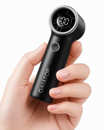 Gaiatop Mini Portable Handheld Fan, 4000mAh [15h Max Runtime] Personal Turbo Fans Pocket Size, High Speed 1-100 Adjustable Small Hand Fan, Outdoor Travel Concert Essentials, Gifts for Women Men, Black