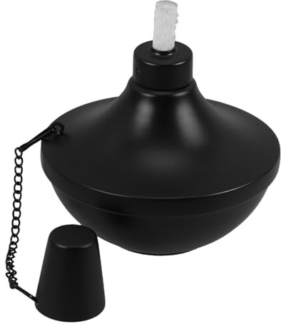 BESPORTBLE Torche Tiki De Table Lampe à Huile Métallique Rechargeable pour Extérieur Dessus De Table pour Fête Patio