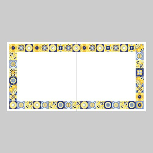 Azulejo Personalizado Exterior o Interior con tu Foto o Texto - Azulejo Ceramica con Numeros o Frases Regalo Original - Placa de Ceramica Personalizada Decorativa |Amarillo 40x20 cm|