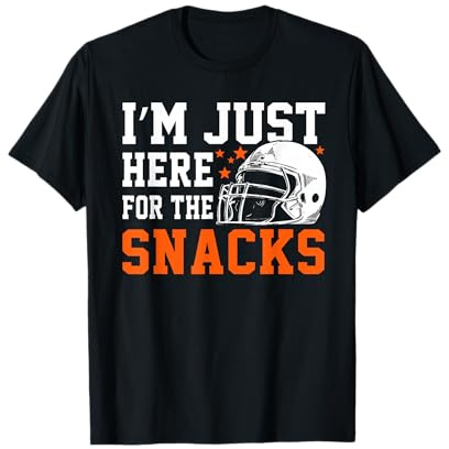 Just Here for The Snacks American Football Funny Women Kids T-Shirt