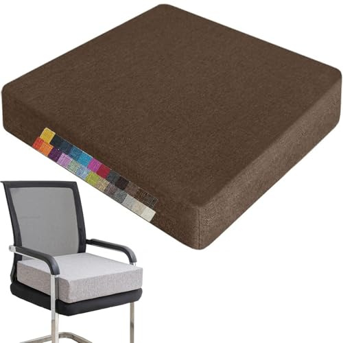 Bastukudde med minnesskum 50 x 50 x 15 cm, avtagbart överdrag, halkfri, bekvämt säte för bil, kontor, soffa – perfekt för avkoppling och stöd