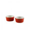 Kabalo Souffle Dessert, Pudding, Snack, Muffin, Cupcake & Crème Brulee Bowl Set Of 2 Red Kitchen Ceramic Ramekin Dish