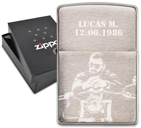 Zippo Amikado - Briquet chromé gravé avec Photo - idée Cadeau Fête des Pères