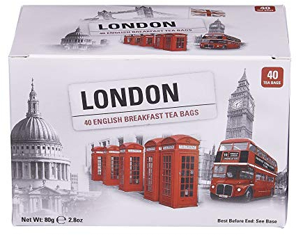 New English Teas London Scenes Tea Carton with 40 Breakfast Teabags, 0.08 kg