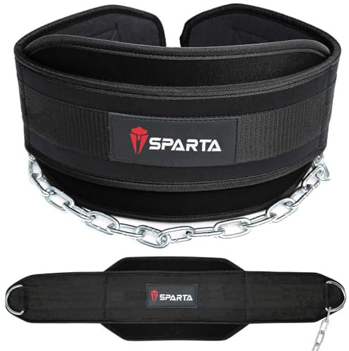 Cintura per body building, sollevamento pesi, salti e trazioni, con catena lunga 86 cm, cintura per pesi con catena, ideale per trazioni e dip, cintura per trazioni e trazioni, per uomini e donne