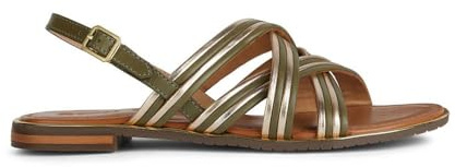 Geox Sandali da donna D Sozy Plus G Peeptoe, Sage Lt Gold, 37 EU