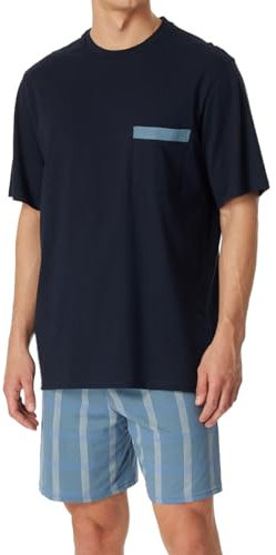 Schiesser Herren Schlafanzug kurz Rundhals - Nightwear Set, Admiral_180261, 62
