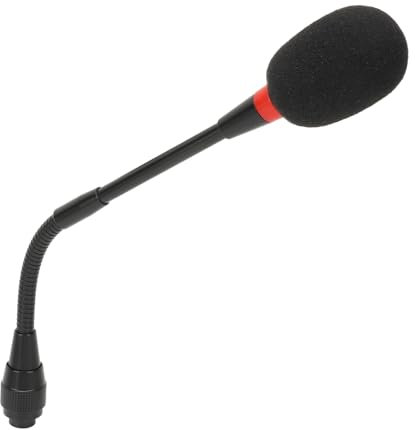 Syrisora 24,9 cm professionelles Schwanenhalsmikrofon Flexibles Desktop-Schwanenhalskondensatormikrofon für Meetings Konferenzen Vorträge 3-polig