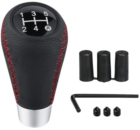 Pomello Cambio, Pomello Leva Cambio, Gear Knob, Gear Shift Knob, Pomello del Cambio, 5 Marce Pomelli Leva del Cambio, Con Adattatori, Gear Shifter Universale, Per Maggior dei Veicoli Automobilistici