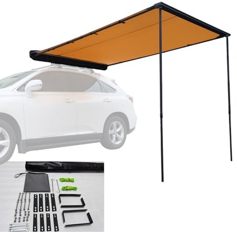 LYUCAYHQ Dachzelt, Auto Markise, Ausziehbare, Wetterfeste, Einziehbare Auto Dachzelt für Camping und Überland (Hardware im Lieferumfang Enthalten) (Size : 200 x 300cm(78in x 118in))