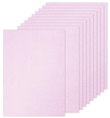 PATIKIL 20 Fogli Cartoncino Glitter Rosa Chiaro, Formato A4 250gsm Rettangolo Bene Qualità, Carta Scintillante, Album Ritagli, Progetti Artistici Fai da Te, Feste Matrimonio