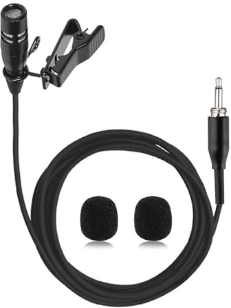 XHXJCYS Lavalier Lapel Microphone Unidirectional Condenser Super Cardioid Mic Compatible with Wireless Bodypack Transmitter System with 3.5mm Thread Screw Plug