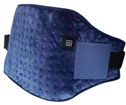 Cuscinetto riscaldante senza fili per vita e parte bassa della schiena, fascia termica per alleviare il dolore, 3 livelli di cintura riscaldante per addominali per crampi al collo, ricarica USB (blu