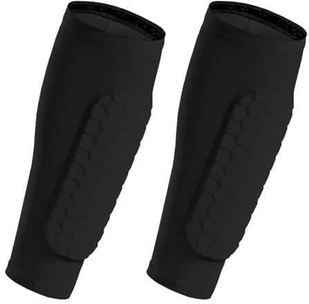Shin Defender,Football Shin Guards,Shindefender Shin Guards Kids,Shin Defenders with Honeycomb Compression Sleeve,Shin Splints,for Kids,Boys,Teens and Adults Protective Equipment(Size L)