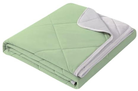 Manta pesada para adultos (39 x 59 pulgadas), manta refrescante transpirable de hielo, edredón fresco para calor y sudores nocturnos