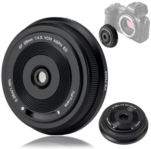 VILTROX AF 28mm F4.5 Z Mount Full-Frame Lens for Nikon, Autofocus Wide-Angle Pancake Lens for Z5 Z6 Z6II Z7 Z7II Z8 Z9 Zf Zfc Z30 Z50