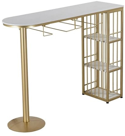 Bartabeller Enkelt marmorbarbord Hemmafritid Ljus lyxigt långt köksmatbord Skiljeskåp Bar Bordets Högbord(140 * 40 * 105cm)