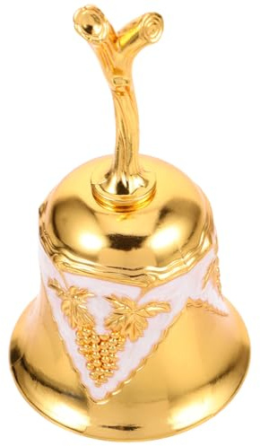 CLISPEED Cloche à Main Cuivre Vintage et Net Cloche Multi-usage pour Restaurant Bar Mariage et Décoration de Noël Cadeau pour Enseignants et Personnes Âgées