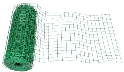SEWACC Grillage Poule Vert Maille Clôture Treillis Métallique Robuste Protection Volaille et Jardin Filet Isolation Ferme Résistante Aux Intempéries