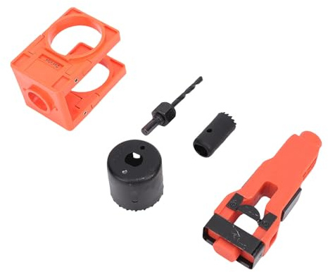 Hyuduo Door Latch Mortising Tool Kit, ABS Stainless Steel, Accurate Cutting for Wooden Doors 1 3/8in to 1 3/4in Thickness, Ideal for Enthusiasts